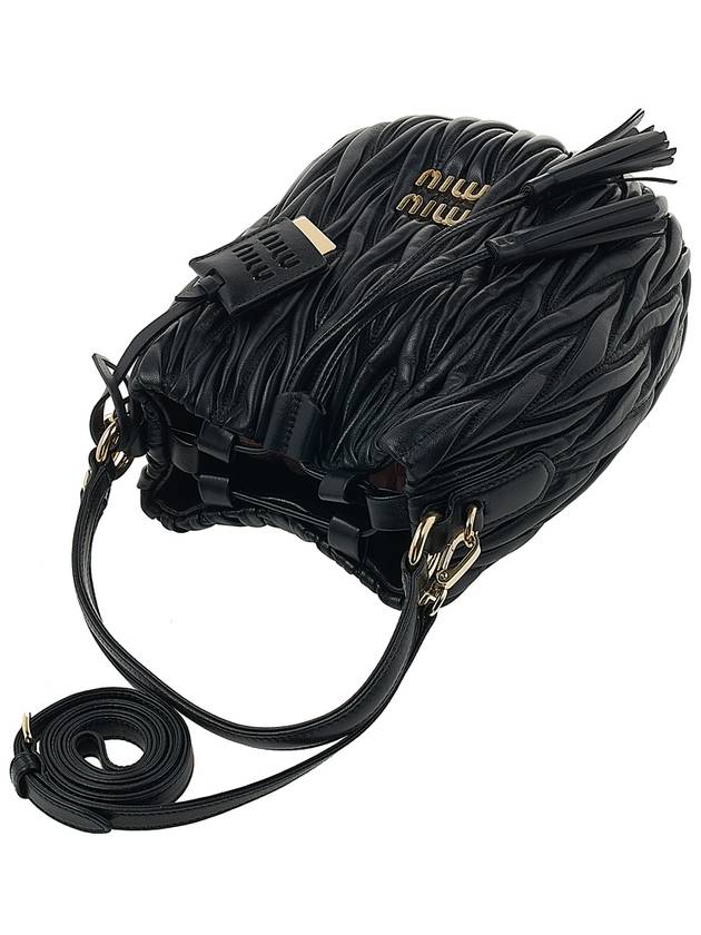 Matelasse Nappa Leather Bucket Bag Black - MIU MIU - BALAAN 5