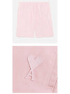 Pocket Heart Logo Swim Shorts Pale Pink - AMI - BALAAN 5