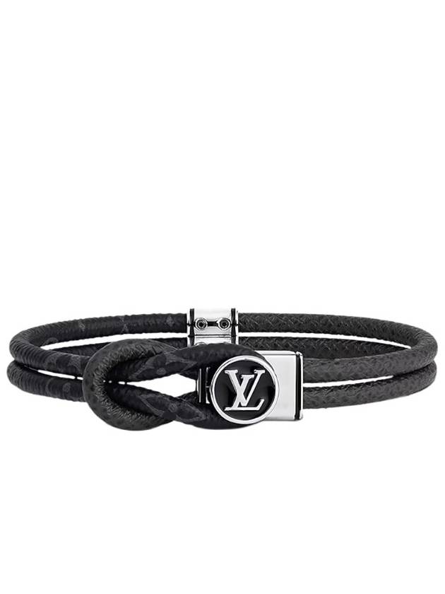 Loop It Monogram Bracelet Silver Black - LOUIS VUITTON - BALAAN 2