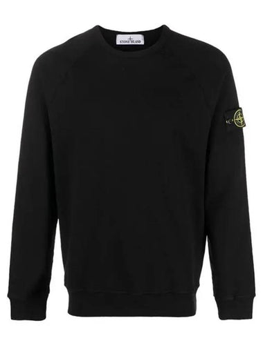 OLD Treatment Wappen Patch Crew Neck Sweatshirt Black - STONE ISLAND - BALAAN 1