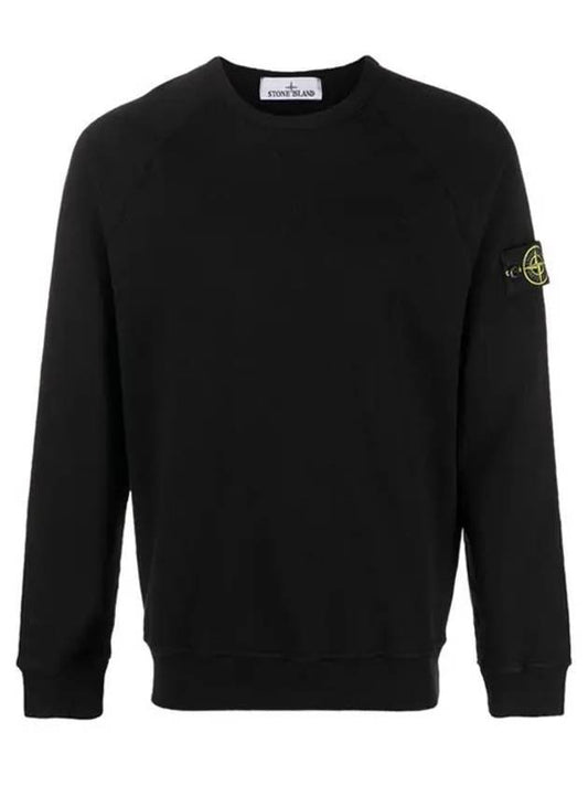 Wappen Patch Crew Neck Sweatshirt Black - STONE ISLAND - BALAAN 1