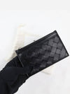 Intrecciato Zipper Single Card Wallet Black - BOTTEGA VENETA - BALAAN 5