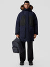 Faux Fur-Trimmed Oversized Parka Navy - BURBERRY - BALAAN 4