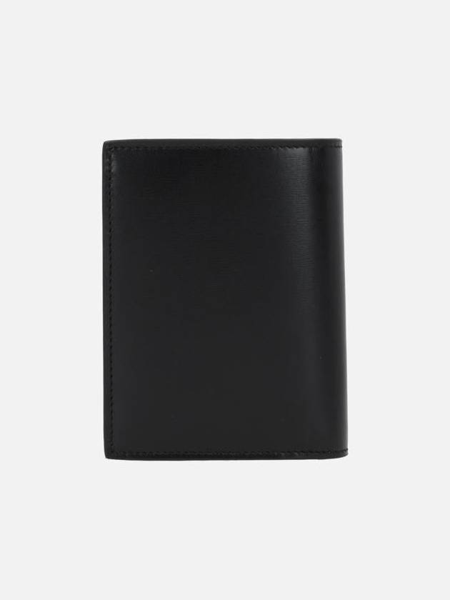 Men's Silver Monogram Fold Half Wallet Black - SAINT LAURENT - BALAAN 5