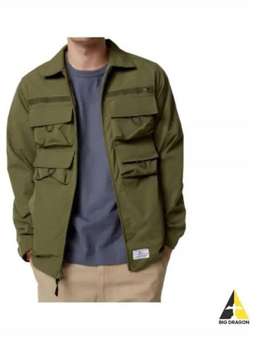 NYLON CARGO SHIRT JACKET MJN53000C1 OG 107 GREEN - ALPHA INDUSTRIES - BALAAN 1