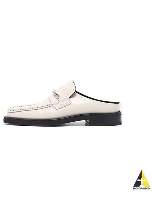 Women s Square Toe Mule Loafers Ivory CMRSS221025LPW - MARTINE ROSE - BALAAN 1