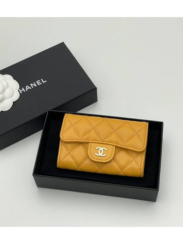 Classic snap card wallet 23A yellow gold AP0214 - CHANEL - BALAAN 1