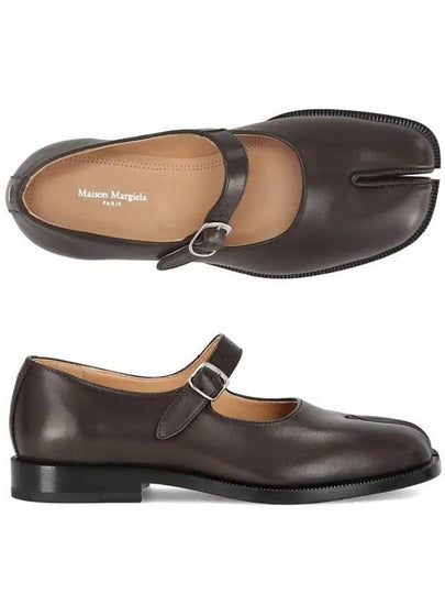 Women's Tabi Calfskin Mary Jane Flat Shoes Dark Brown - MAISON MARGIELA - BALAAN 2