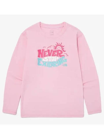 The North Face KIDS Sandcastle Long Sleeve Tee NT7TQ06U LPI - THE NORTH FACE - BALAAN 1