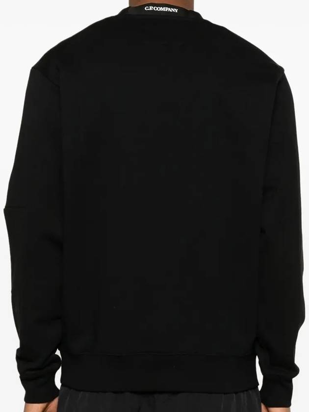 Diagonal Raised Fleece Lens Sweatshirt Black - CP COMPANY - BALAAN 5