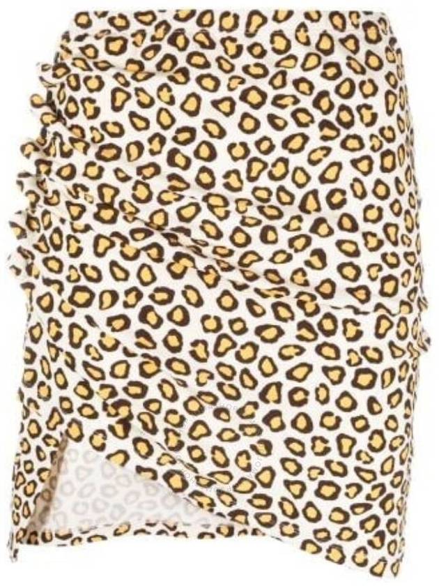 Rabanne Asymmetric Leopard Print Skirt, Brand Size 34 (US Size 2) - PACO RABANNE - BALAAN 1