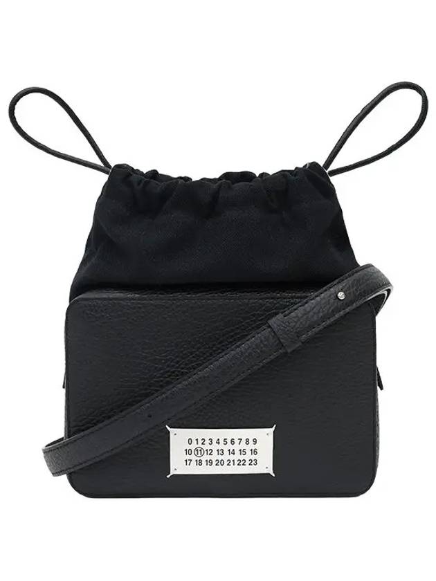 Logo Patch Leather Bucket Cross Bag Black - MAISON MARGIELA - BALAAN 2