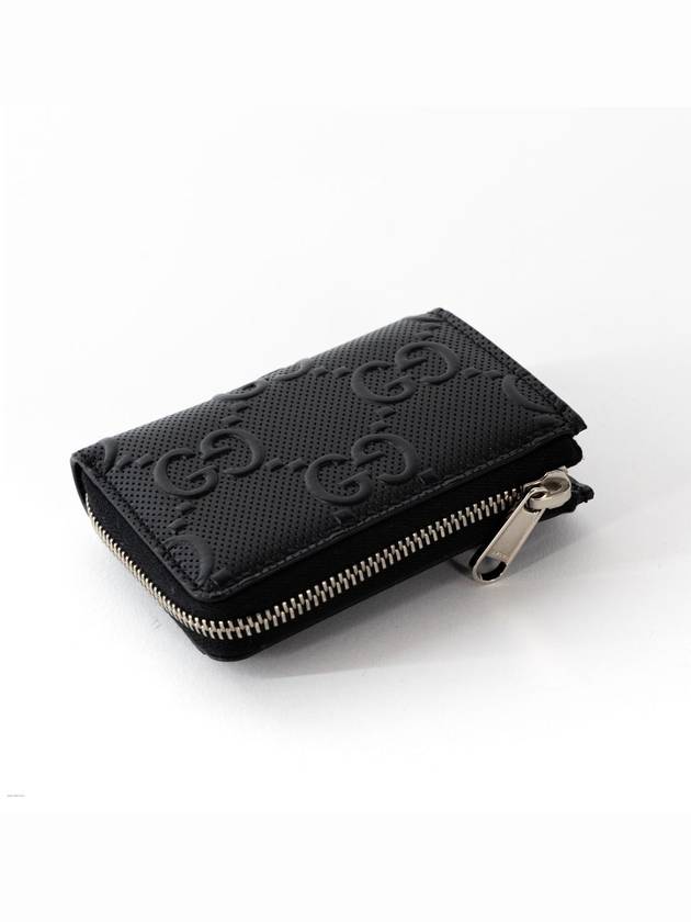 Men's GG Embossed Half Wallet Black - GUCCI - BALAAN 3