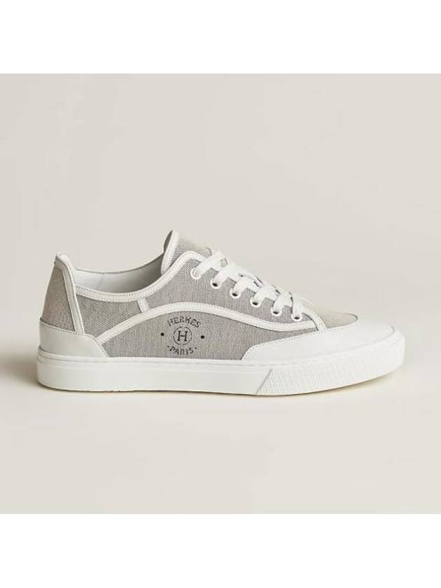 Get Logo Low Top Sneakers Grey - HERMES - BALAAN 3