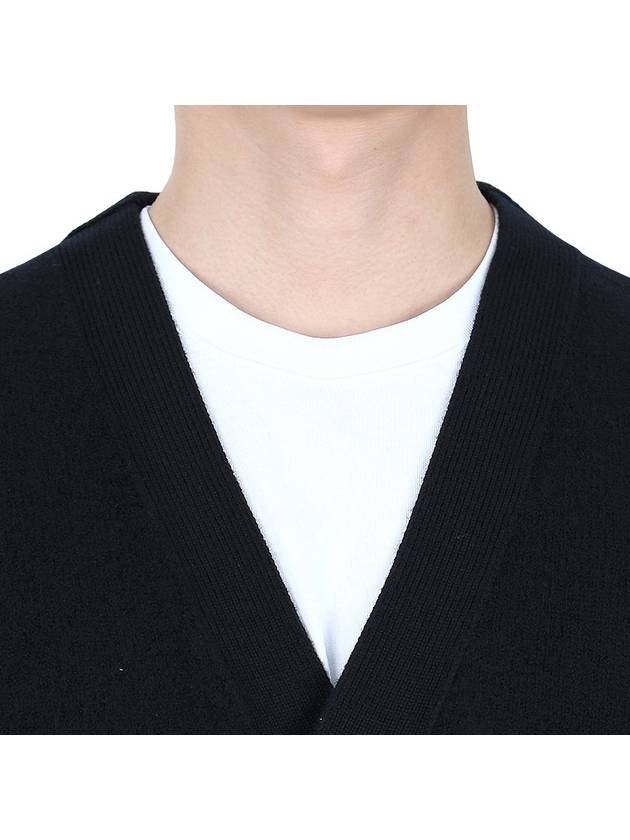 De Coeur Logo Wool Cardigan Black - AMI - BALAAN 7