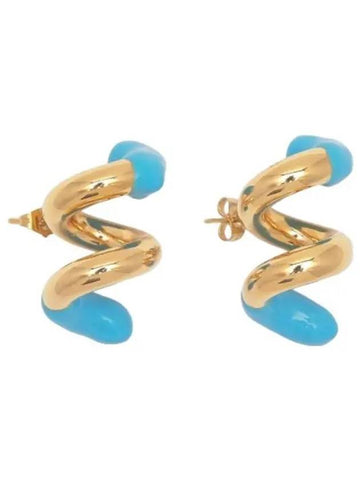 Fusilo twist earrings gold sky blue - SUNNEI - BALAAN 1