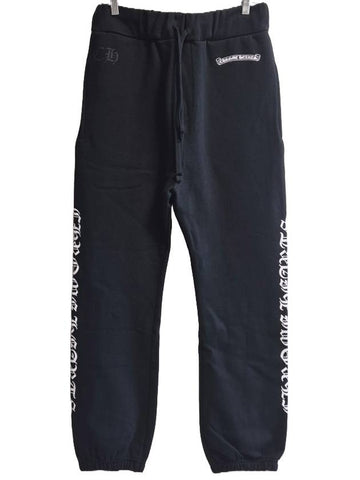 Scroll Logo Spellout Sweatpants Black - CHROME HEARTS - BALAAN 1