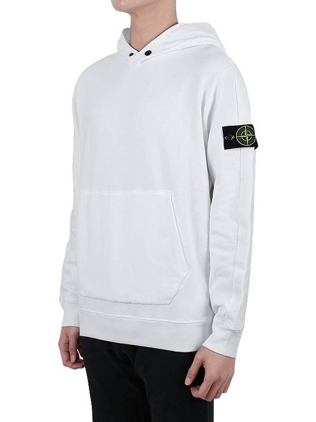 Compass Logo Patch Hoodie White - STONE ISLAND - BALAAN 4