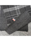 Tartan Check Scarf Dark Grey - THOM BROWNE - BALAAN 5