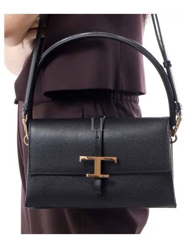 T Timeless Flap Shoulder Bag Black - TOD'S - BALAAN 2