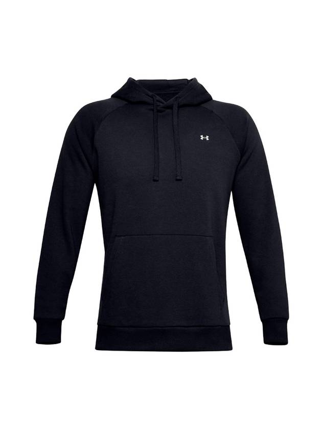 Rival Fleece Hoodie Black - UNDER ARMOUR - BALAAN 1