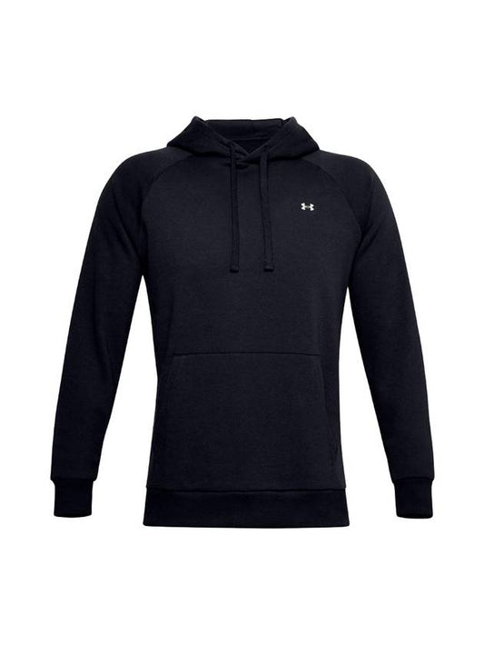 Rival Fleece Hoodie Black - UNDER ARMOUR - BALAAN 1