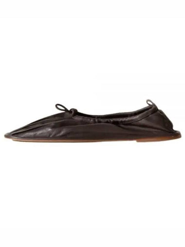 Punterra Shiny Flat Shoes Dark Brown WFP22PUNT - HEREU - BALAAN 1