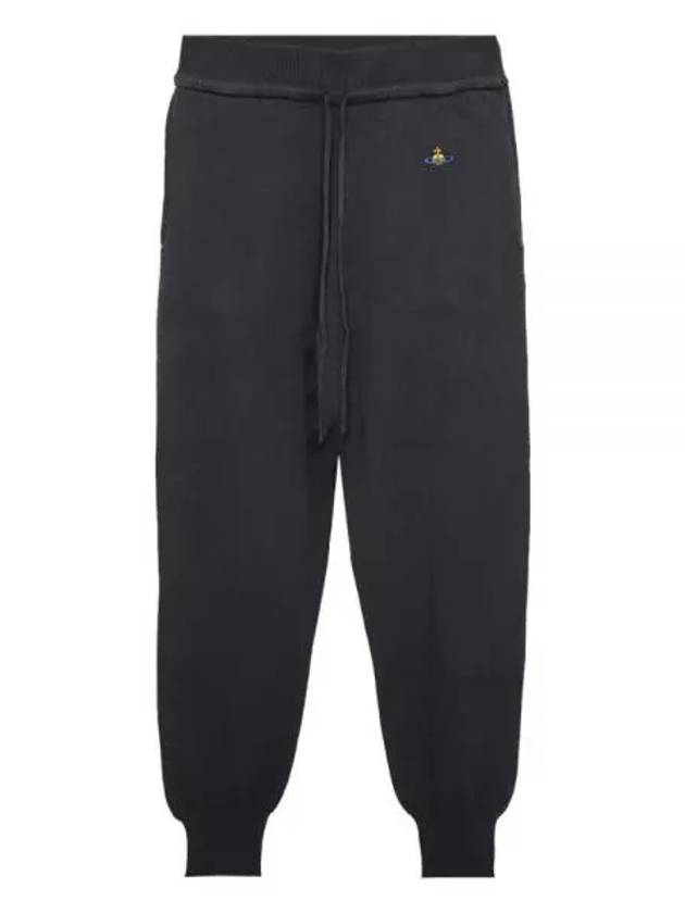 ORB Embroidered Logo Wool Track Pants Black - VIVIENNE WESTWOOD - BALAAN 2