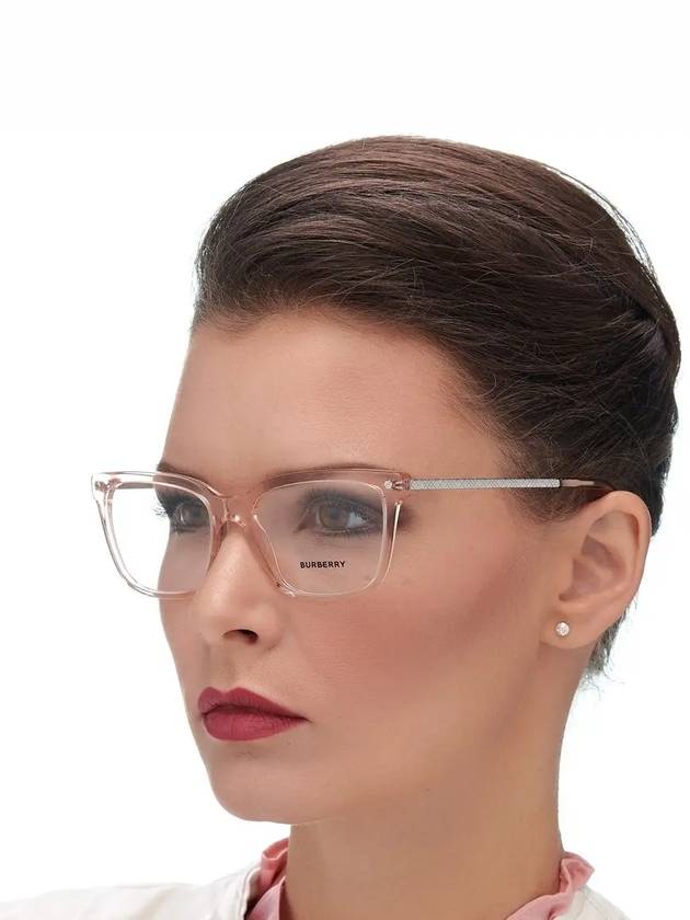 Eyewear Demo Square Horn-rimmed Eyeglasses Pink - BURBERRY - BALAAN 2