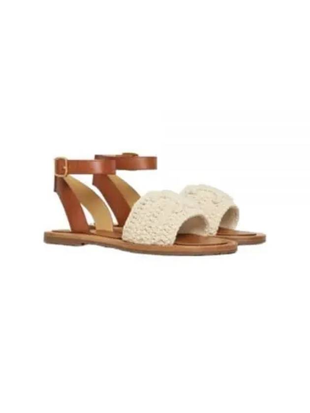 Triomphe Maccram Lympia Sandals Brown - CELINE - BALAAN 2