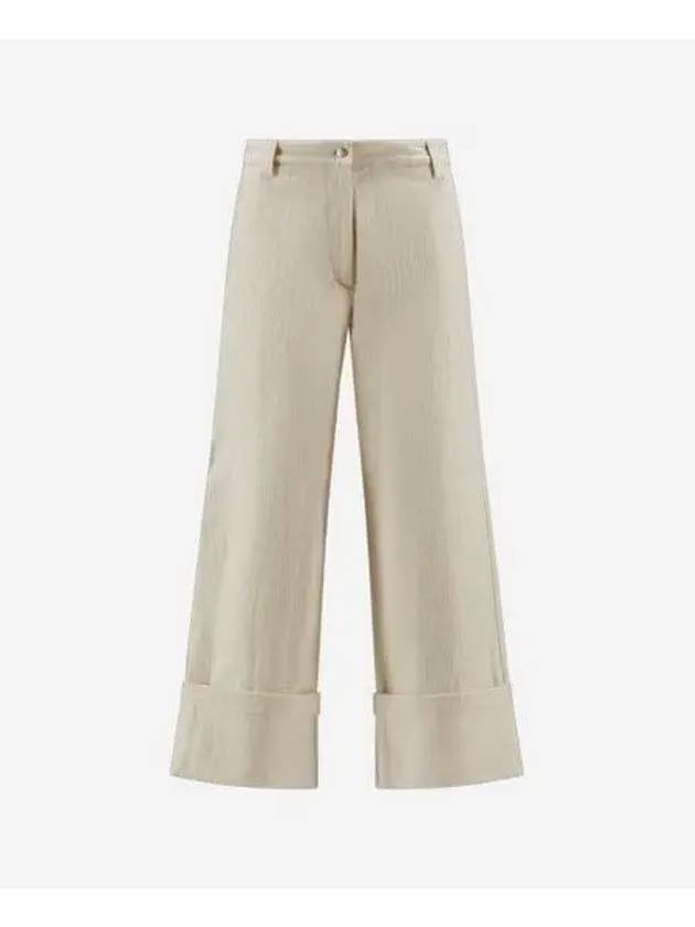 Cotton Wide Pants White - MONCLER - BALAAN 2