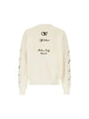 23 Logo Skate Sweatshirt OMBA054S24FLE009 0310 B0010999217 - OFF WHITE - BALAAN 3