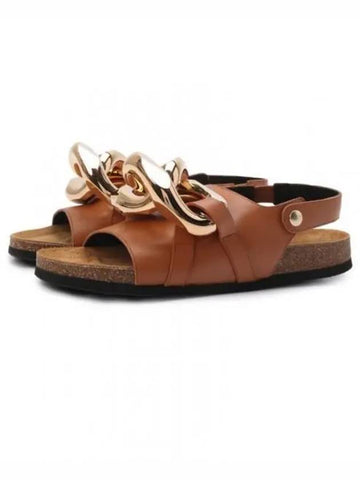 Women s Chain Sandals Brown ANW38004A - JW ANDERSON - BALAAN 1