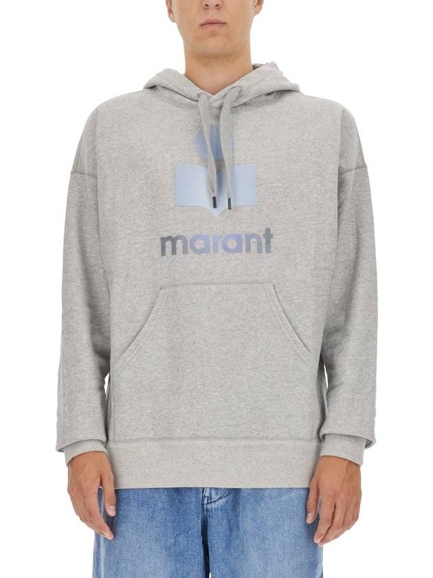 Miley Logo Print Hoodie Grey - ISABEL MARANT - BALAAN 2