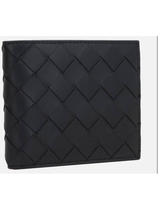 Intrecciato Leather Half Wallet Black - BOTTEGA VENETA - BALAAN 4