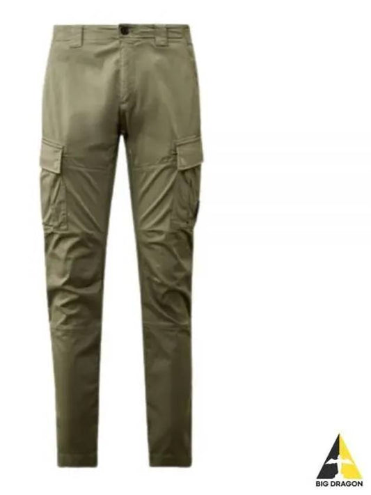 Stretch Sateen Ergonomic Lens Cargo Straight Pants Green - CP COMPANY - BALAAN 2