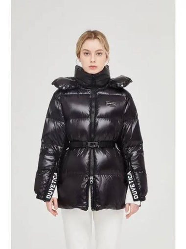 Aloro black women s down jacket - DUVETICA - BALAAN 1