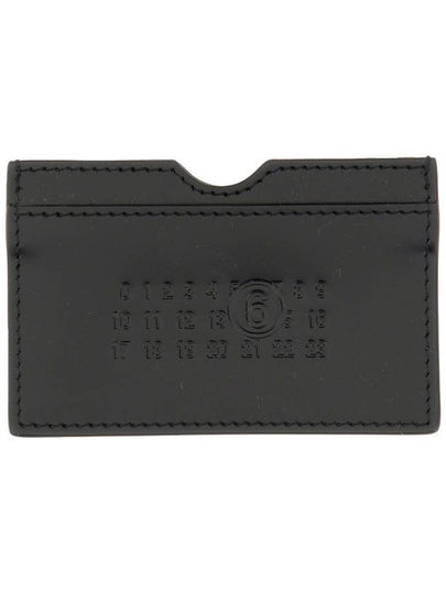 Embossed Logo Leather Card Wallet Black - MAISON MARGIELA - BALAAN 2