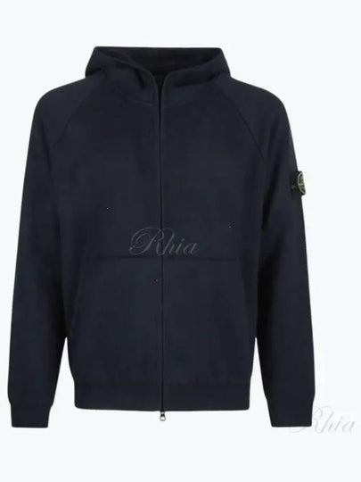 Wappen Patch Cotton Hooded Jacket Navy - STONE ISLAND - BALAAN 2