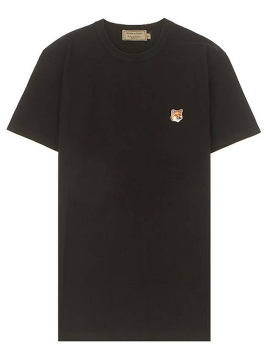 Fox Head Patch Classic Short Sleeve T-Shirt Black - MAISON KITSUNE - BALAAN 2