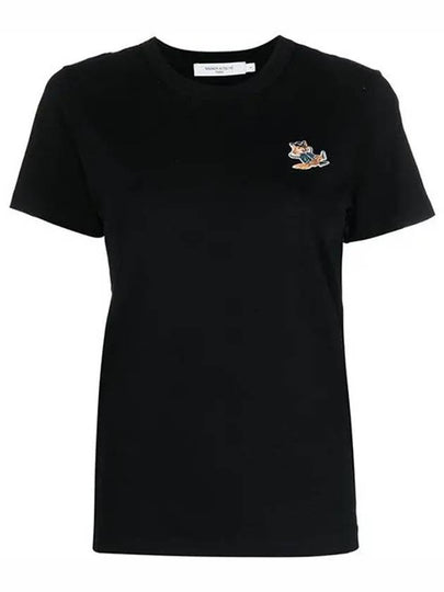 Dressed Fox Patch Short Sleeve T-Shirt Black - MAISON KITSUNE - BALAAN 2