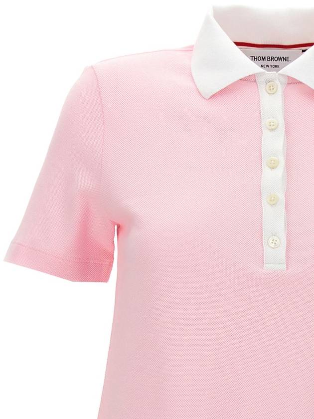 car applique short sleeve mini PK dress light pink - THOM BROWNE - BALAAN 4