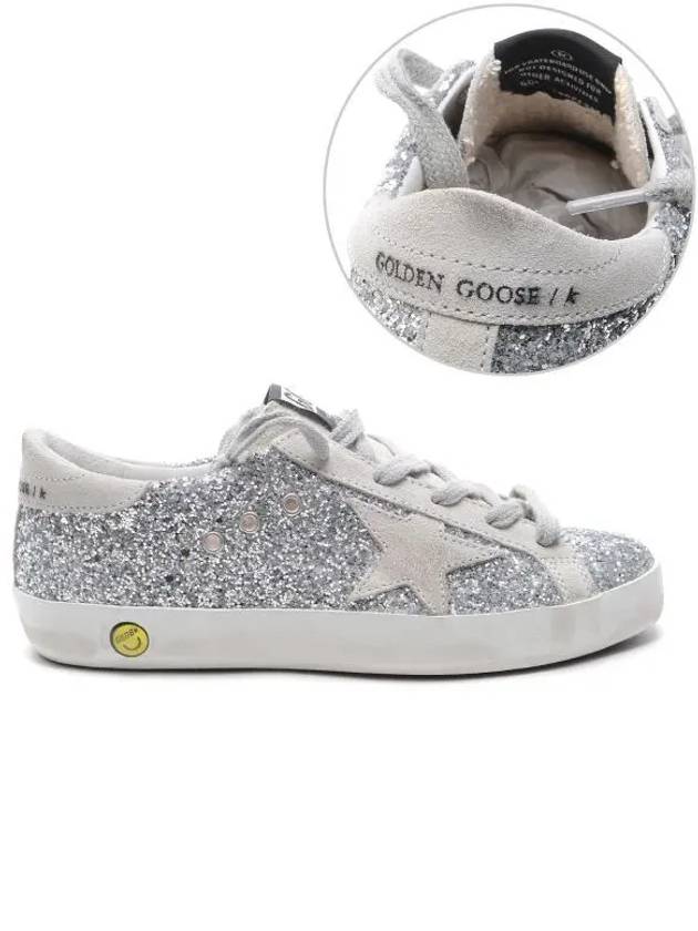 Kids Superstar Glitter Low Top Sneakers Silver - GOLDEN GOOSE - BALAAN 2