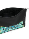 tiger logo embroidered clutch bag black - KENZO - BALAAN.