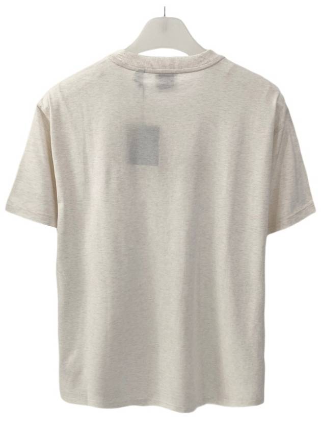 Men's Logo Print Cotton Jersey Short Sleeve T-Shirt Oatmeal Melange - BURBERRY - BALAAN 5