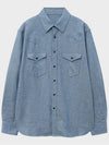 Chambray Western Shirt Blue - NOIRER - BALAAN 9