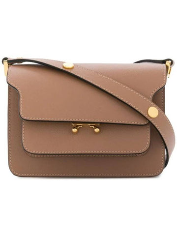 Saffiano Trunk Mini Shoulder Bag Brown - MARNI - BALAAN 1