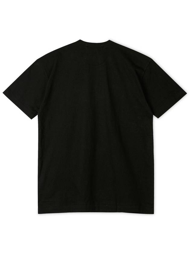 Men's Black Heart Waffen Short Sleeve T-Shirt Black - COMME DES GARCONS PLAY - BALAAN 3