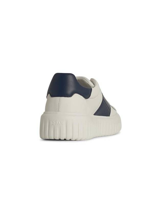 Hogan 'H Stripes' White Leather Sneakers - HOGAN - BALAAN 3