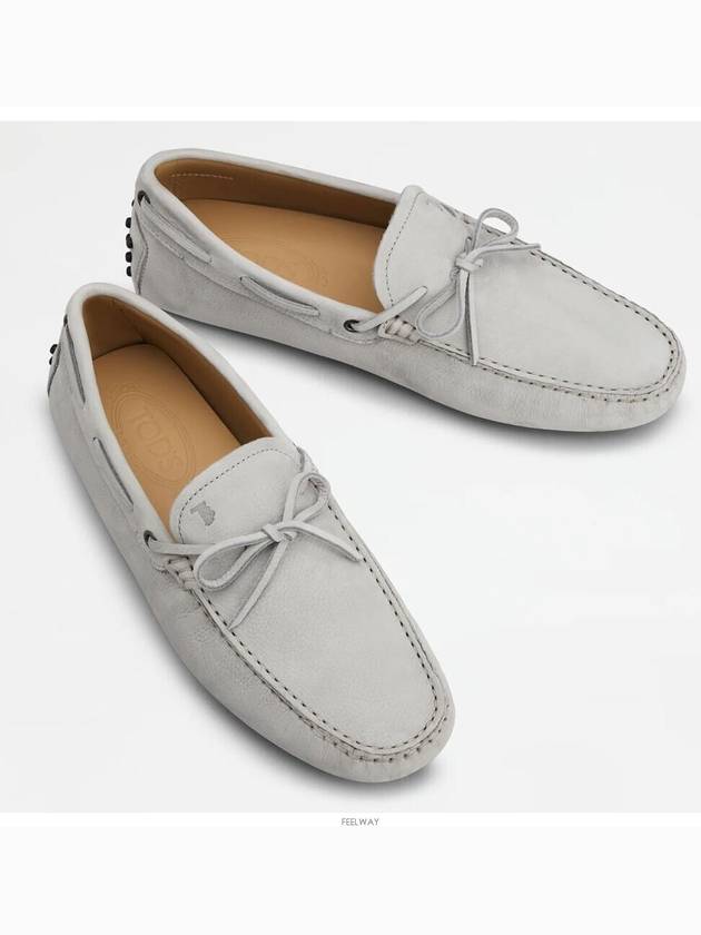 Men's Nubuck Gomino Driving Shoes Gray - TOD'S - BALAAN 2